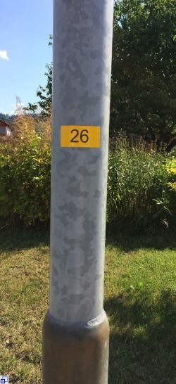Nummerierte Straßenlaterne